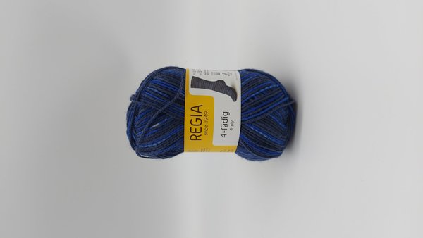 Regia Sockenwolle blau/schwarzer Verlauf